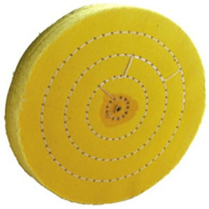 6" TREATED POLISHING Yellow Buff Wheel For Jewelers Bench Grinder Lathe