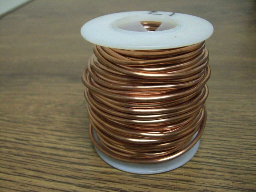 COPPER WIRE SOLID Pure On Spool 12 Gauge 1 Lb