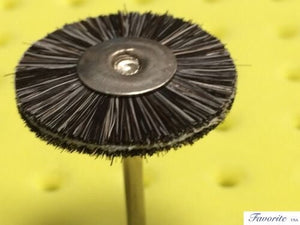 MOUNTED COTTON & SOFT GREY GOAT HAIR COMBINATION BRISTLE BRUSH POLISHING PACKAGE