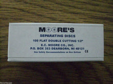 Load image into Gallery viewer, MOORE&#39;S DENTAL JEWELERS Separating Discs 1/2&quot; X .025 Double Cutting 100/Box
