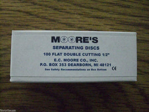 MOORE'S DENTAL JEWELERS Separating Discs 1/2" X .025 Double Cutting 100/Box