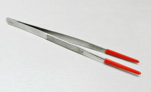 8" ULTRASONIC STEAM CLEANER Coated Soft Rubber Tip Steel Tweezers