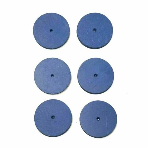 EVE GERMANY SILICONE Rubber Square Edge Polishing Wheel Blue Medium Grit 6 Each