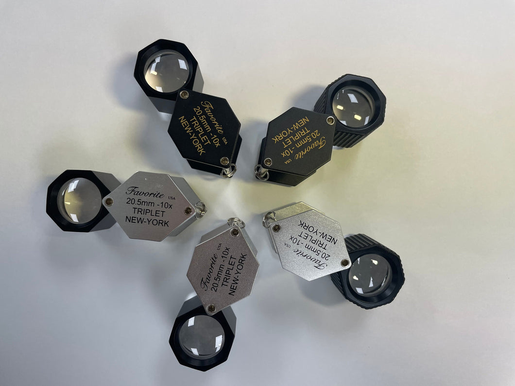 FavoriteUSA DIAMOND LOUPE Hexagonal Triplet 10X 20.5mm Lens