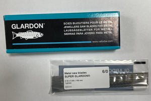 SUPER GLARDON-VALLORBE Jewelers Piercing Saw Blades #6/0 144 Pieces Swiss Made