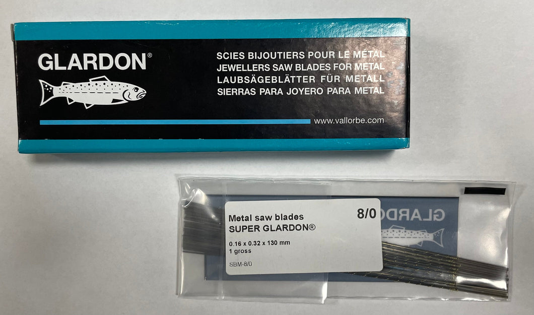 SUPER GLARDON-VALLORBE Jewelers Piercing Saw Blades #8/0 144 Pieces Swiss Made