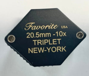 FavoriteUSA DIAMOND LOUPE Hexagonal Triplet 10X 20.5mm Lens