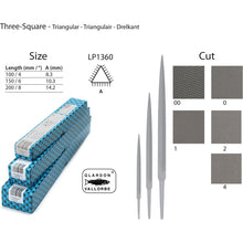 Load image into Gallery viewer, Glardon-Vallorbe Three Square 6&quot; Precision Files - LP1360
