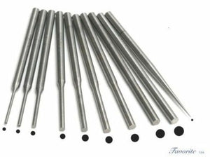 GRS® Tools 022-854 C-Max Carbide Stepped Blank Round Graver Set of 10