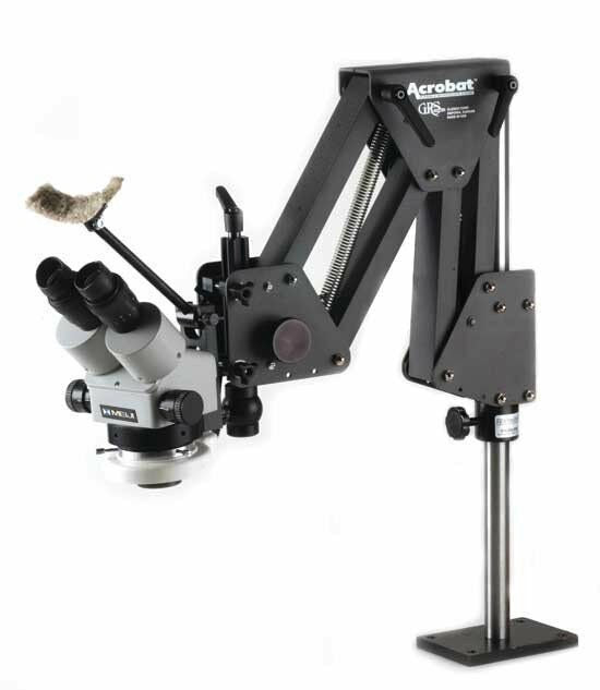 Meiji EMZ-5 MICROSCOPE w/ GRS® Tools Acrobat Stand & Optia Led Light ...