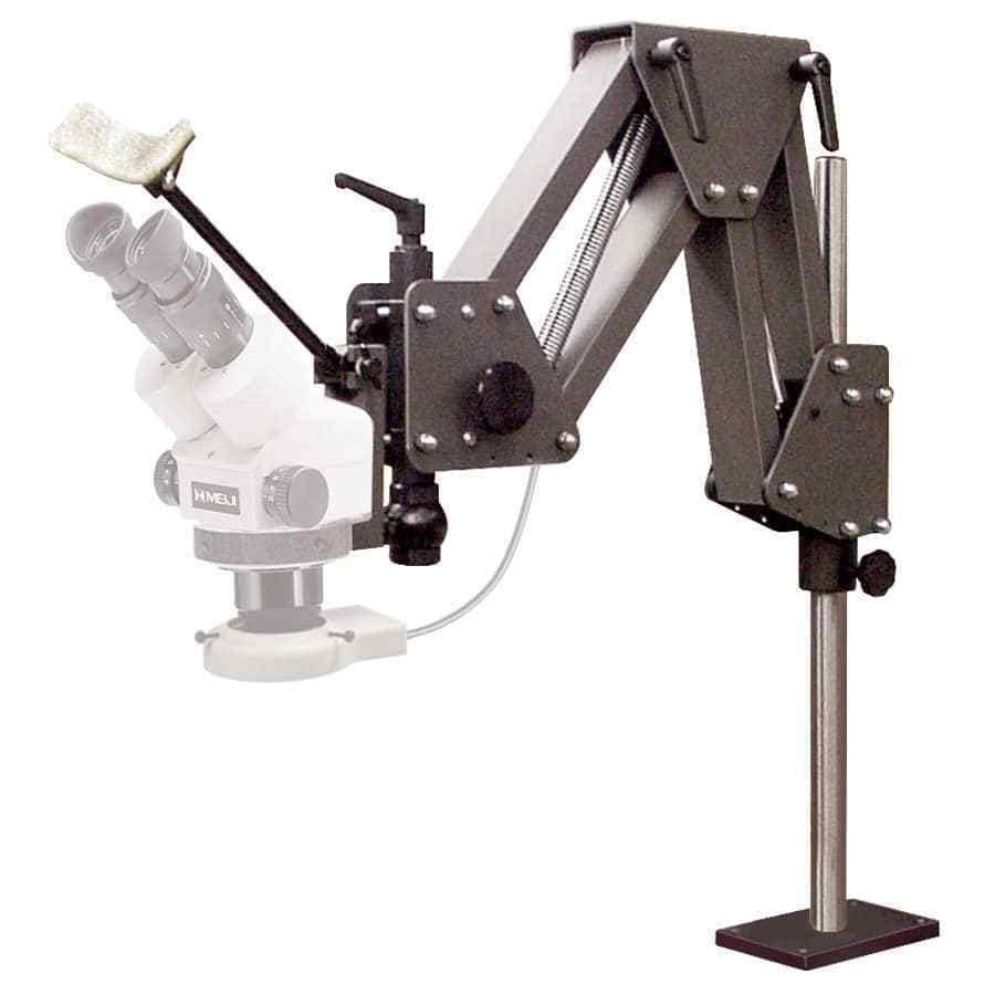 MEIJI EMZ-5 MICROSCOPE Complete Set W/ Grs Acrobat Stand 003-630 & Led Light