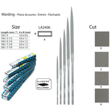 Load image into Gallery viewer, GLARDON-VALLORBE WARDING Needle Files -160mm- Cuts 0-3-4-6  La2406
