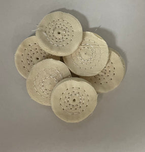 MINI MUSLIN POLISHING Baby Buff 1" Jewelry Buffing Wheel 3 Row Cotton Dental