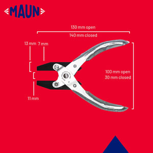 MAUN PARALLEL PLIER 5-3/4" (140mm) Flat Nose Smooth Jaws 4870-140