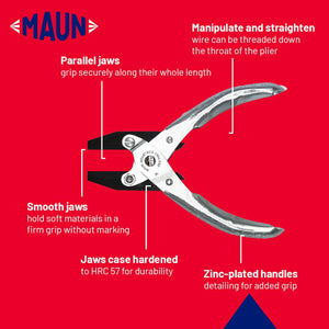 MAUN PARALLEL PLIER 6-1/4" (160mm) Flat Nose Smooth Jaws 4870-160