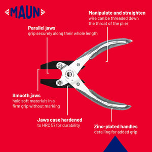 MAUN PARALLEL PLIER 5-3/4" (140mm) Flat Nose Smooth Jaws 4870-140