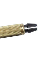 Load image into Gallery viewer, BRASS PIN VISE 9cm Long W/2 Collets Round Nut Hollow Handle
